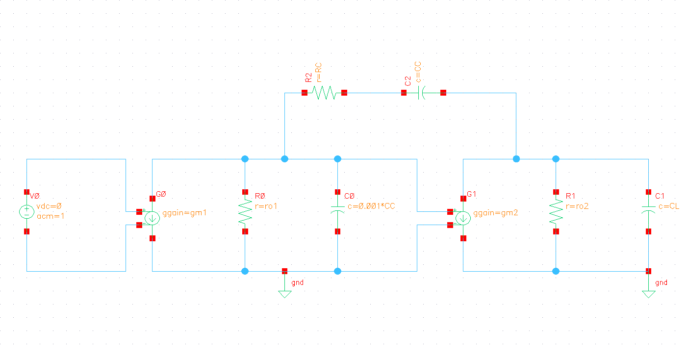 Op-amp small signal model