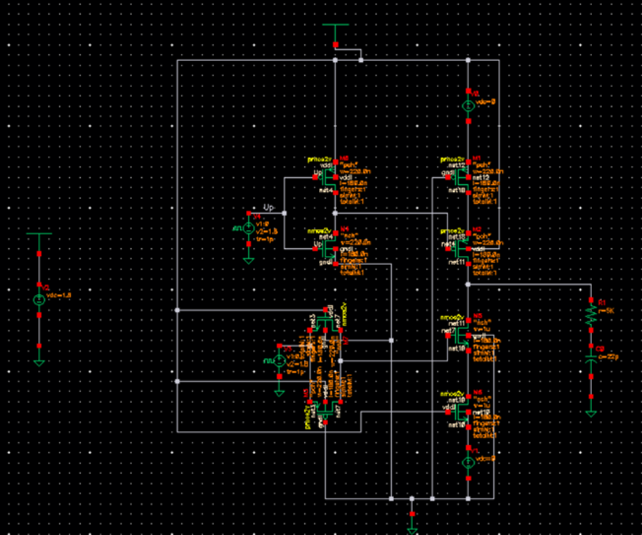 Current-starved VCO schematic